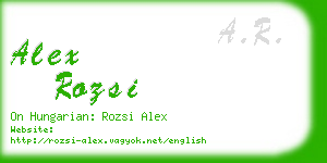 alex rozsi business card